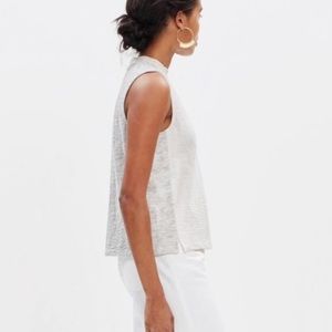 Madewell Cream and Heather Gray Tank
